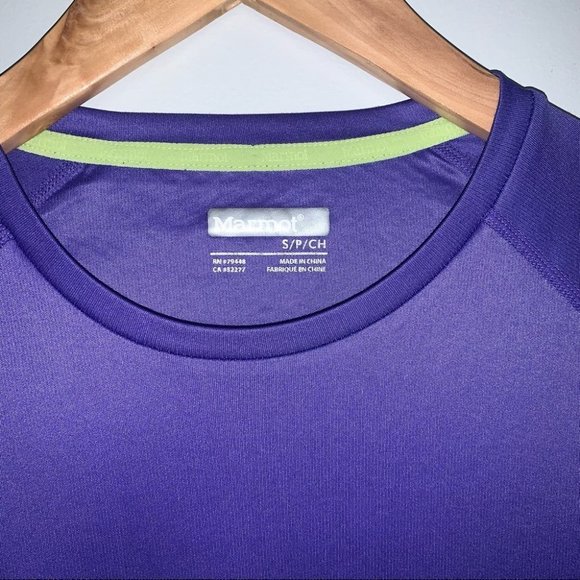 Marmot Long Sleeve  Top Workout Running Base Layer‎ Purple Women’s Size Small - Picture 5 of 8